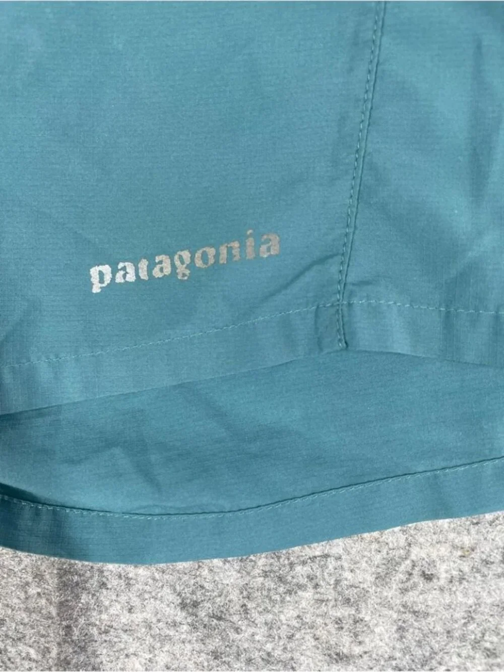 Patagonia Mens Running Shorts Blue Green Large Trail Athletic Outdoor Hiking